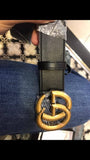 Genuine Leather Luxury Hexagons Reversible Belt unisex