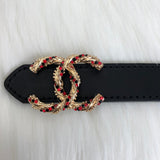 Genuine Leather Luxury Hexagons Reversible Belt unisex