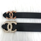Genuine Leather Luxury Hexagons Reversible Belt unisex