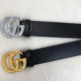 Genuine Leather Luxury Hexagons Reversible Belt unisex