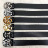 Genuine Leather Luxury Hexagons Reversible Belt unisex