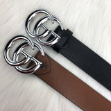 Genuine Leather Luxury Hexagons Reversible Belt unisex