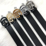 Genuine Leather Luxury Hexagons Reversible Belt unisex