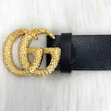 Genuine Leather Luxury Hexagons Reversible Belt unisex