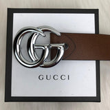 Genuine Leather Luxury Hexagons Reversible Belt unisex
