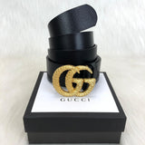 Genuine Leather Luxury Hexagons Reversible Belt unisex
