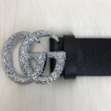 Genuine Leather Luxury Hexagons Reversible Belt unisex