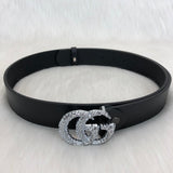 Genuine Leather Luxury Hexagons Reversible Belt unisex