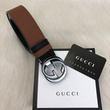 Genuine Leather Luxury Hexagons Reversible Belt unisex