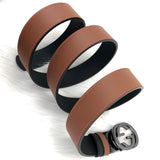Genuine Leather Luxury Hexagons Reversible Belt unisex