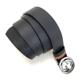 Genuine Leather Luxury Hexagons Reversible Belt unisex