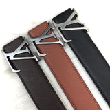 Genuine Leather Luxury Hexagons Reversible Belt unisex