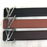 Genuine Leather Luxury Hexagons Reversible Belt unisex