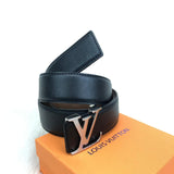 Genuine Leather Luxury Hexagons Reversible Belt unisex