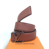 Genuine Leather Luxury Hexagons Reversible Belt unisex