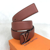 Genuine Leather Luxury Hexagons Reversible Belt unisex