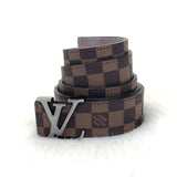 Genuine Leather Luxury Hexagons Reversible Belt unisex