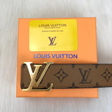Genuine Leather Luxury Hexagons Reversible Belt unisex
