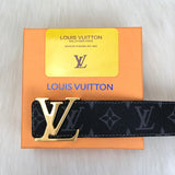 Genuine Leather Luxury Hexagons Reversible Belt unisex