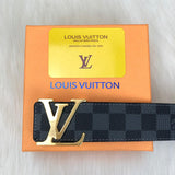 Genuine Leather Luxury Hexagons Reversible Belt unisex