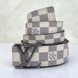 Genuine Leather Luxury Hexagons Reversible Belt unisex