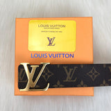 Genuine Leather Luxury Hexagons Reversible Belt unisex