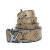 Genuine Leather Luxury Hexagons Reversible Belt unisex
