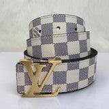 Genuine Leather Luxury Hexagons Reversible Belt unisex