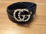 Genuine Leather Luxury Hexagons Reversible Belt unisex