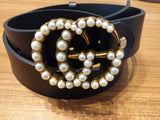 Genuine Leather Luxury Hexagons Reversible Belt unisex