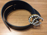 Genuine Leather Luxury Hexagons Reversible Belt unisex