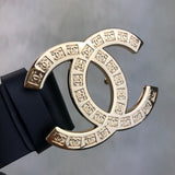 Genuine Leather Luxury Hexagons Reversible Belt unisex
