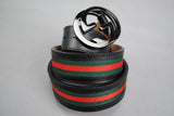 Genuine Leather Luxury Hexagons Reversible Belt unisex