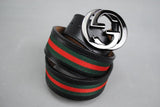 Genuine Leather Luxury Hexagons Reversible Belt unisex