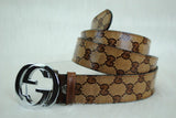 Genuine Leather Luxury Hexagons Reversible Belt unisex