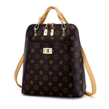 New Fashion Large capacity multi-functi backpack Flower printing school bags women  travel bag  PU China