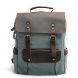 M030 Hot New Multifunction Fashion Men Backpack Vintage Canvas Backpack Leather School Bag Neutral Portable Wearproof Travel Bag