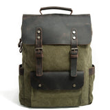 M030 Hot New Multifunction Fashion Men Backpack Vintage Canvas Backpack Leather School Bag Neutral Portable Wearproof Travel Bag