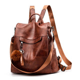 2019 Backpack Women Shoulder School Bags for Teenage Girls Vintage Leather Anti Theft Backpack Mochila Mujer Back Pack Lady